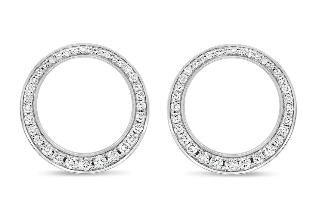 .52CT Circle Diamond Earrings