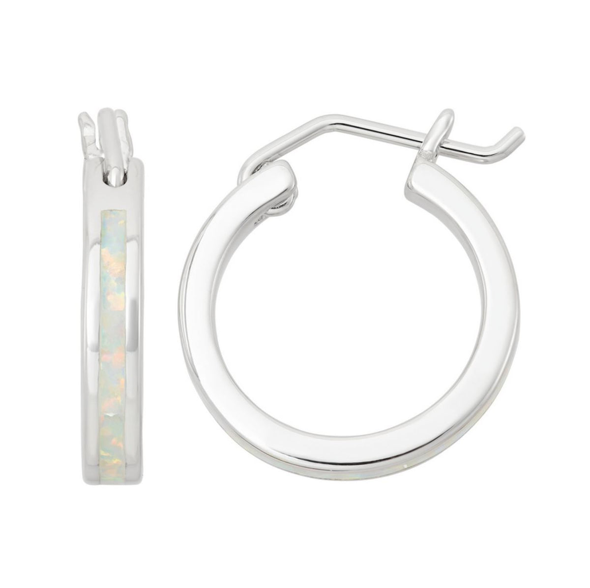 Sterling Silver Opal Hoop Earrings — Bogart's Jewellers