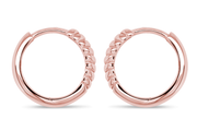 Rose Gold Rope Hoop Earrings