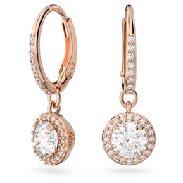 Swarovski Constella Drop Earrings: Rose