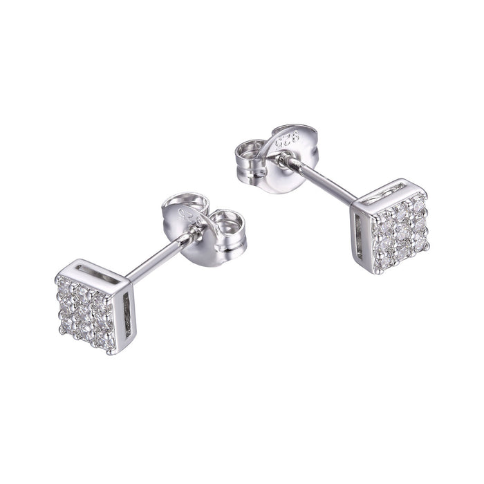 Sterling Silver CZ Stud Earrings