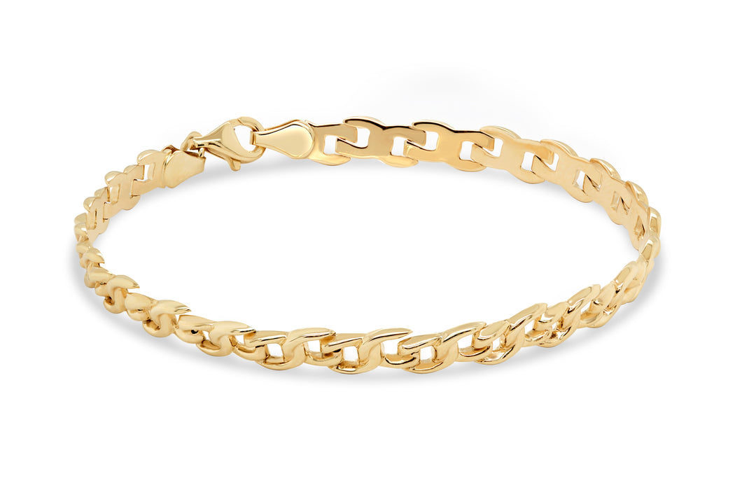 10K Yellow Gold Circle Link Bracelet