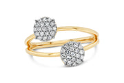 .12CT Yellow Gold Diamond Circle Fashion Ring