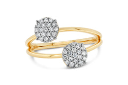 .12CT Yellow Gold Diamond Circle Fashion Ring