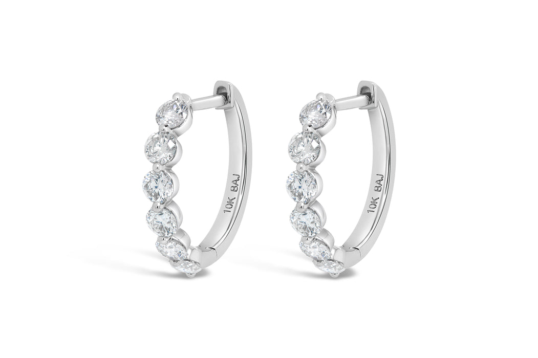 White Gold Diamond Knot Earrings