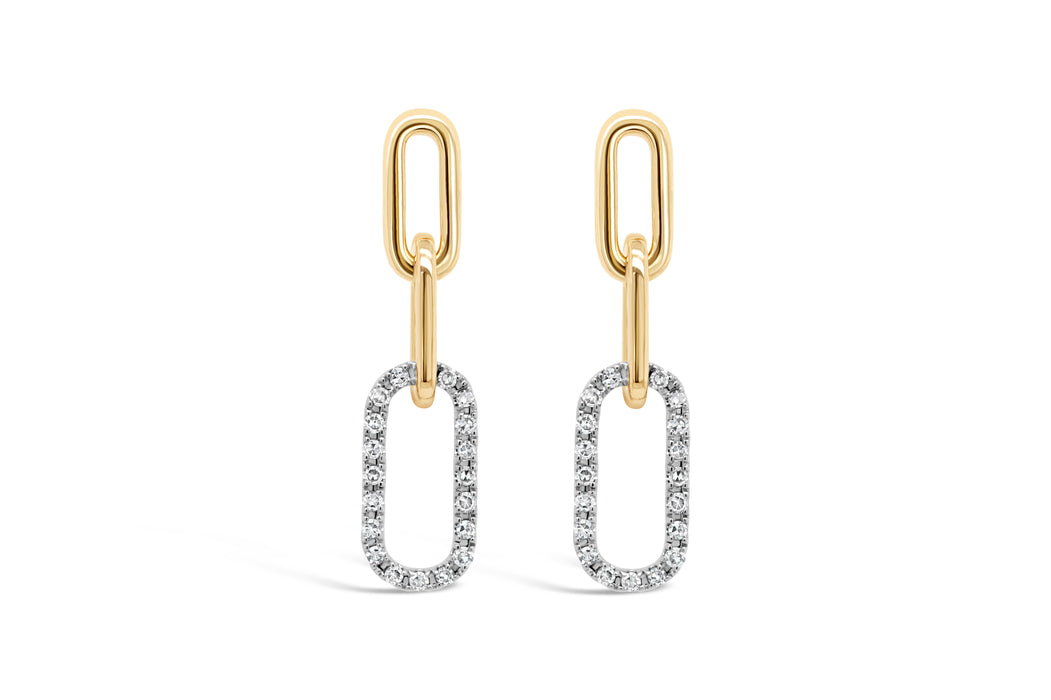 White Gold Diamond Hoop Earrings