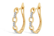 Yellow Gold Diamond Knot Earrings