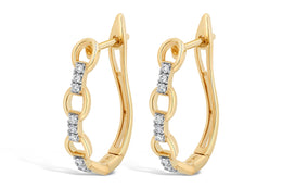 Yellow Gold Diamond Knot Earrings