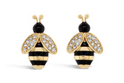 Yellow Gold Bumblebee Earrings