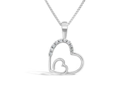.13CT Diamond Heart Pendant