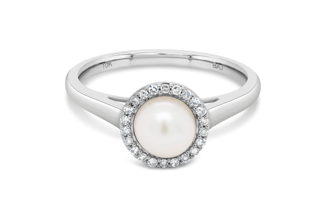 .10CT Diamond & Pearl Ring
