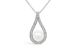 .20CT Diamond & Pearl Pendant