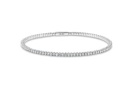 2.00CT Diamond White Gold Bangle Bracelet