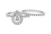 1.25CT Diamond Pear Engagement Set