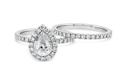 1.25CT Diamond Pear Engagement Set