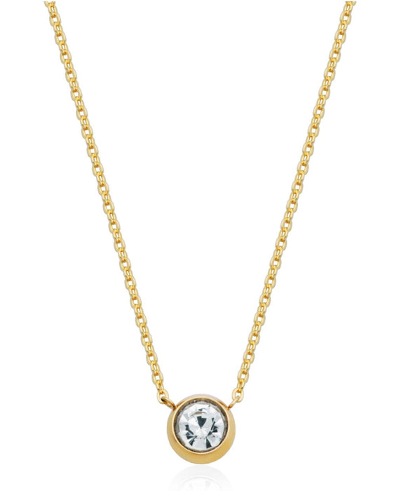 SteelX Bezel Necklace: Yellow Gold Plated