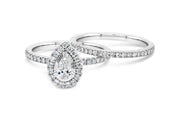 .63CT Diamond Pear Cut Engagement Set