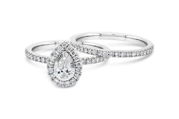 .63CT Diamond Pear Cut Engagement Set