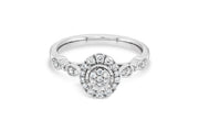 .25CT Diamond Oval Cluster Ring