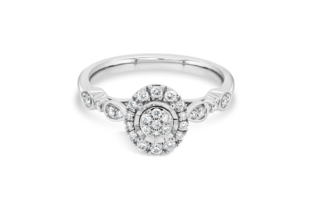 .25CT Diamond Oval Cluster Ring