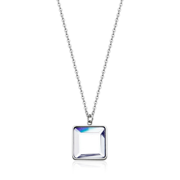 Steelx Clearstone Stainless Steel Necklace
