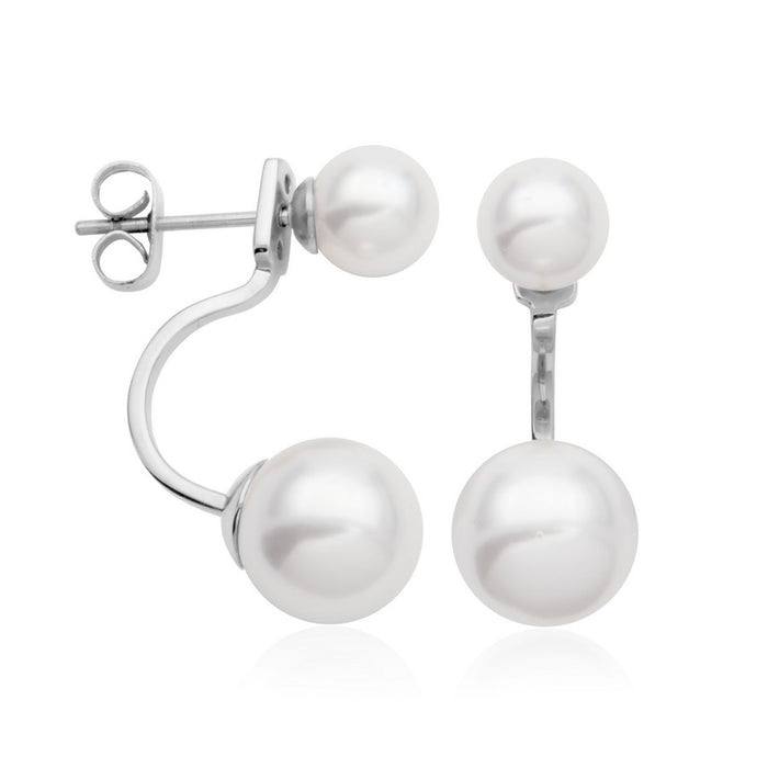 Steelx Double Pearl Earrings