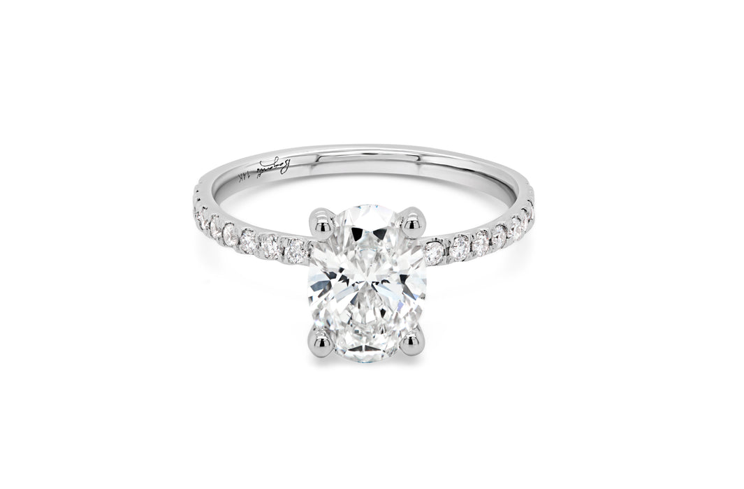 1.80CT T.D.W Lab Grown Oval Engagement Ring