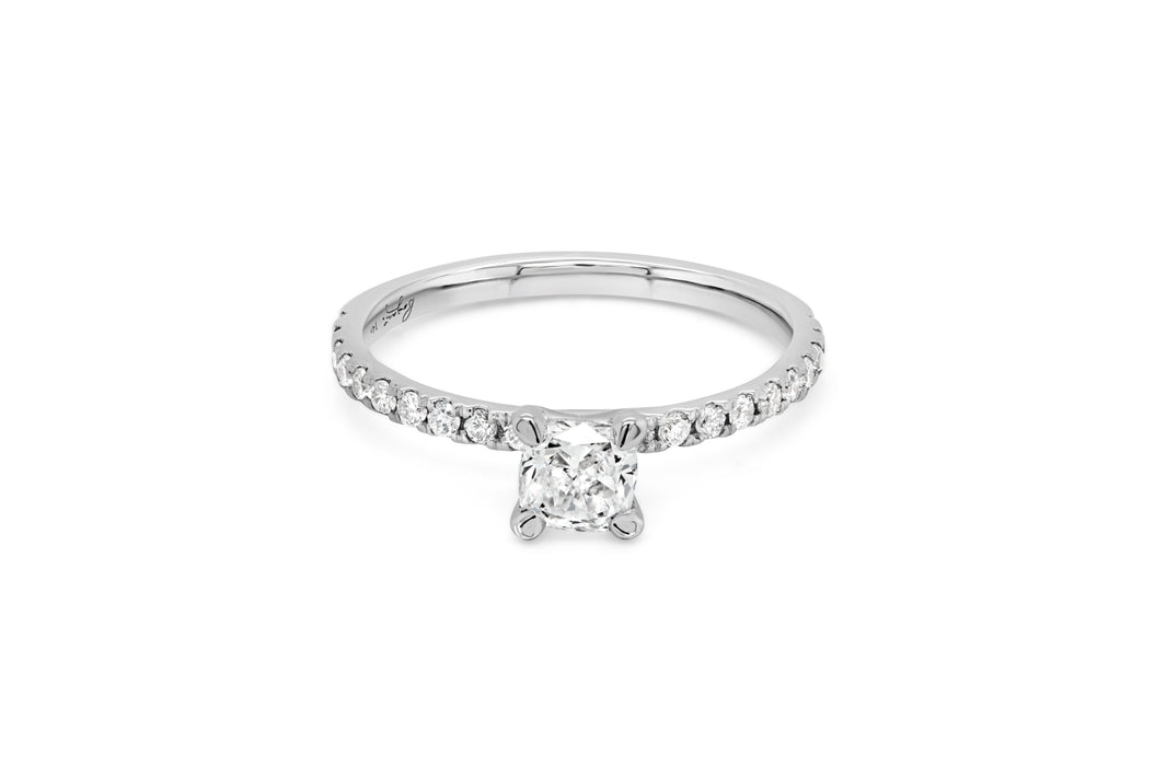 .75CT T.D.W Lab Grown Round Engagement Ring