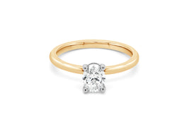 .73CT Oval Diamond Engagement Ring: Yellow Gold