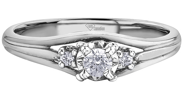 .19CTW Diamond White Gold Round Engagement Ring
