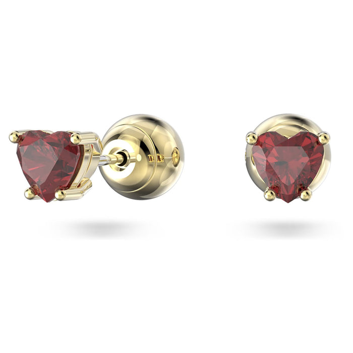 Swarovski Stilla Stud Earrings: Red Heart