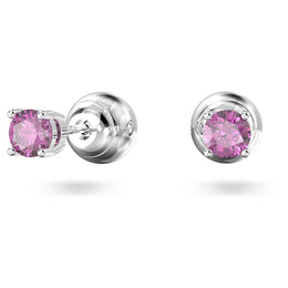 Swarovski Stilla Stud Earrings: Purple