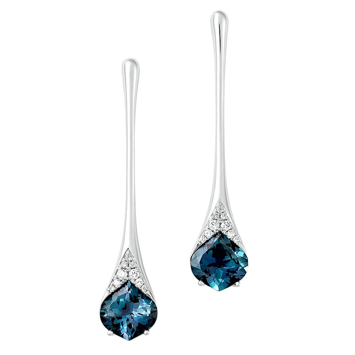 .11CT Lab Grown Diamond & Alexandrite Earrings