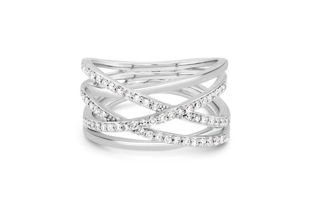 .50CTW Diamond Crisscross Ring