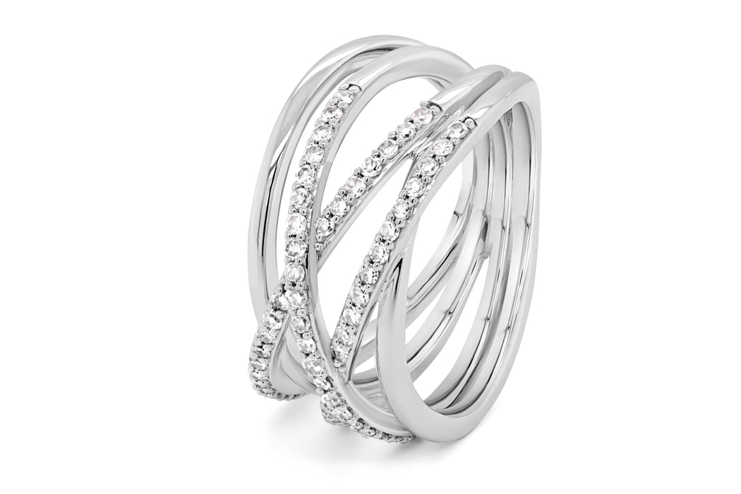 .50CTW Diamond Crisscross Ring