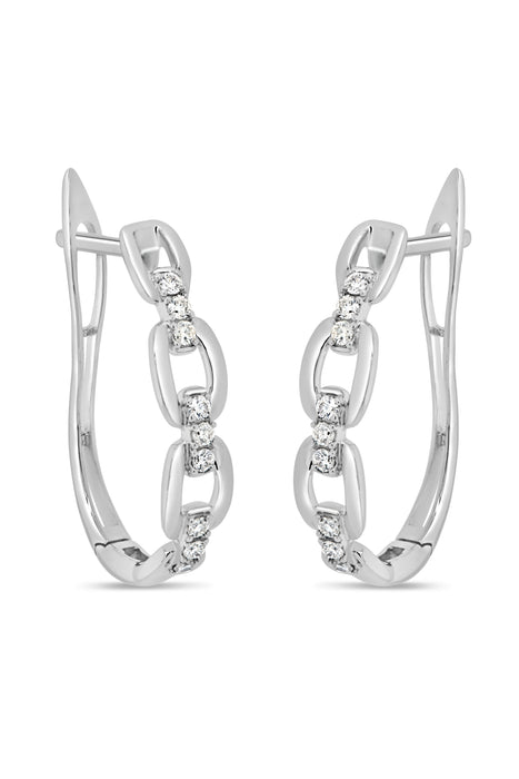 .20CT Diamond & Knot Hoop Earrings