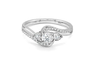 .33CT Diamond Trinity Ring: White Gold