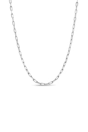White Gold Paperclip Chain