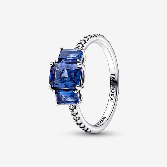 Pandora Three Stone Ring: Blue
