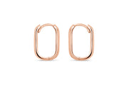 Rose Gold Square Hoop Earrings