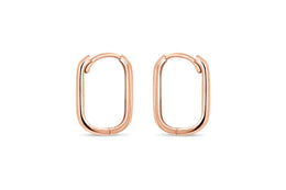 Rose Gold Square Hoop Earrings