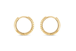Yellow Gold Rope Hoop Earrings