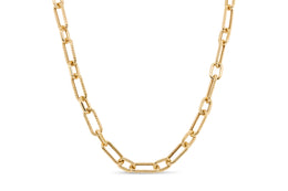 Yellow Gold Roped Paperclip Chain