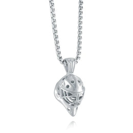 Italgem Stainless Steel Hockey Goalie Helmet Necklace