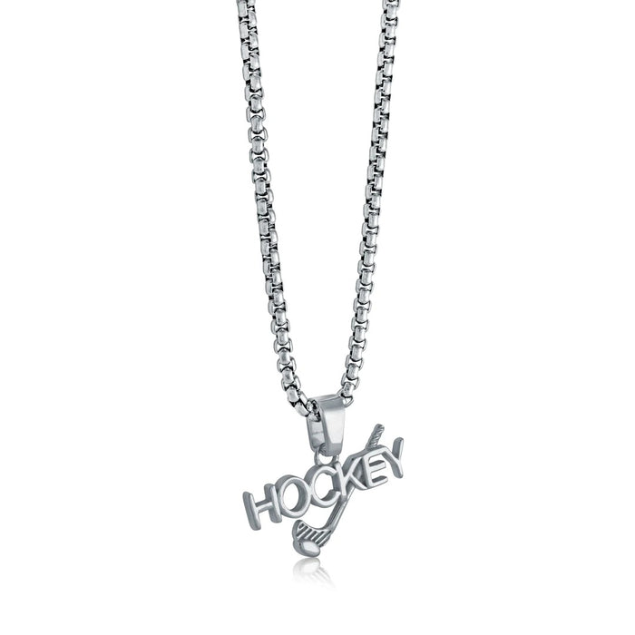Italgem Stainless Steel Hockey Necklace