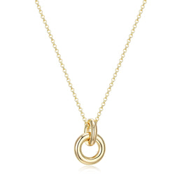 Elle Simpatico Interlocking Circle Necklace: Gold Plated Sterling Silver