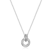 Elle Simpatico Interlocking Circle Necklace: Sterling Silver