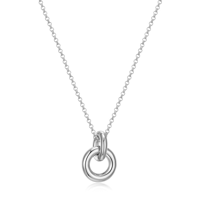 Elle Simpatico Interlocking Circle Necklace: Silver