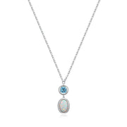 Elle Sterling Silver Blue Topaz Necklace