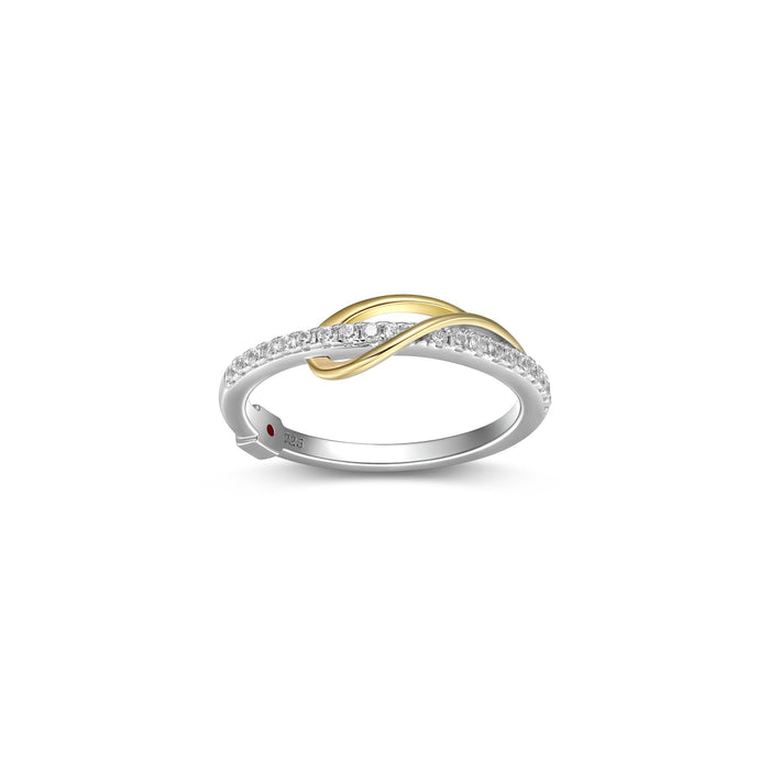 Elle Two Tone Cz Ring